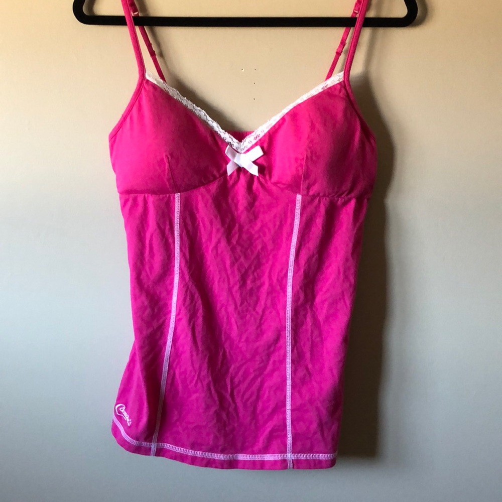 Candies Pink Lace Tank Top
